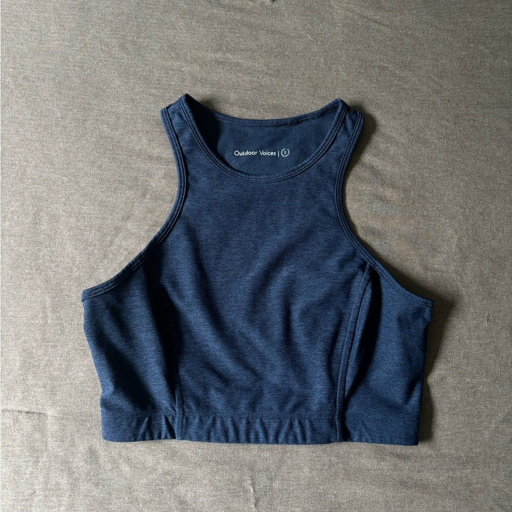 Outdoor Voices Blue High Neck Tank